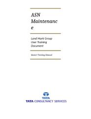 ASN Maintenance Training Manual v1.0.doc
